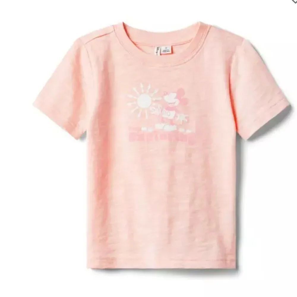 Janie and Jack 100048906 Peach Disney Mickey Mouse Explorer Tee NWT